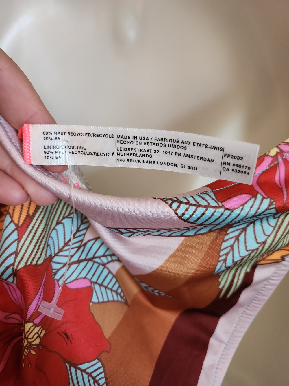 Free People Tropical Halter One-Piece Swimsuit - Cream, Orange, Red, Teal - Picture 5 of 9